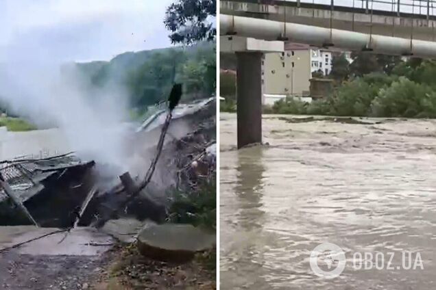 Смерч разнес пляж, а ливни затопили улицы: в Краснодарском крае РФ жителей готовят к эвакуации. Видео