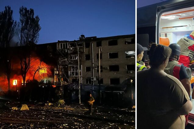 Разрушения, боль и слезы: полиция показала видео первых минут после удара врага по Запорожью