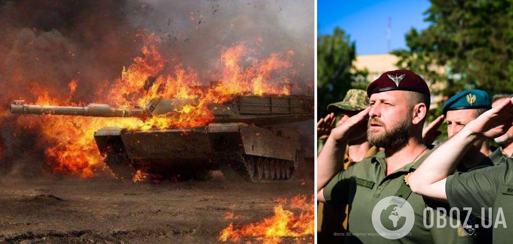 Одесские морпехи сожгли дроном вражеский танк, который оккупанты любезно обложили 'дровами'. Видео