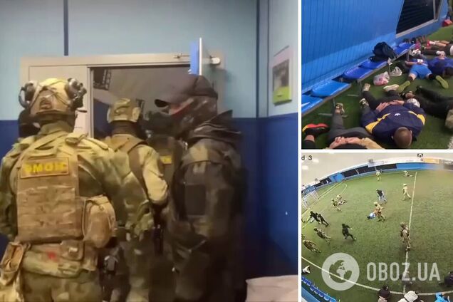 У Росії футбольну команду під час матчу пов'язав ОМОН після бійки із суперниками. Відео