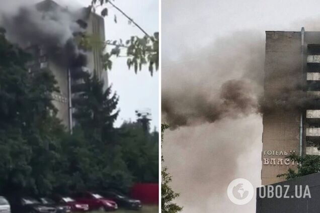 У Львові спалахнула потужна пожежа в готелі, піднявся дим: рятувальники евакуювали людей. Відео