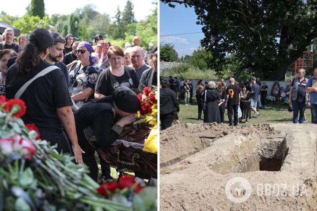 Погибли от российской ракеты в Киеве: в Иванковичах похоронили четырех членов семьи Гаевых. Видео