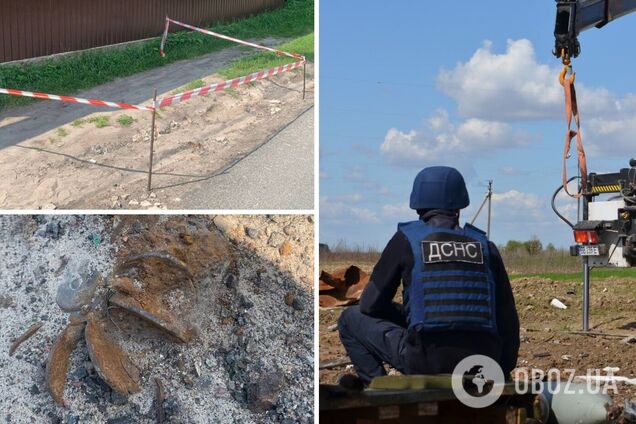 Под Киевом посреди улицы нашли мину. Подробности и фото