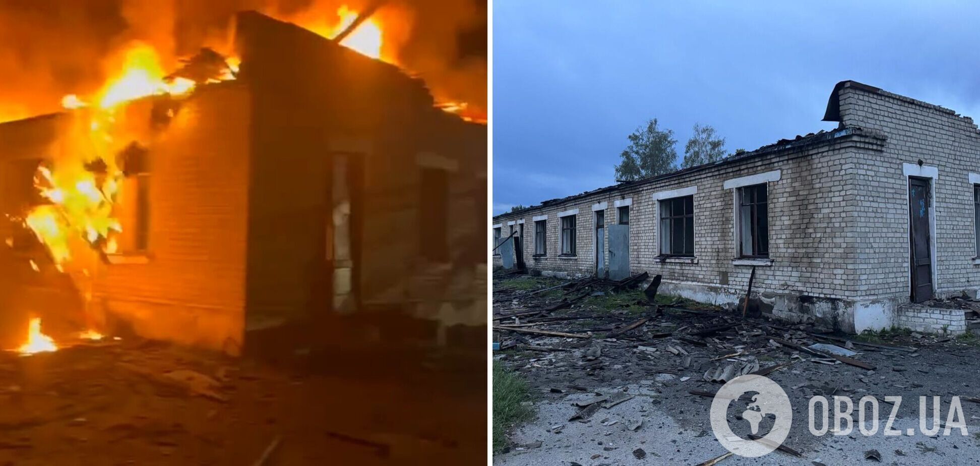 На Харківщині три дрони поцілили у лікарню: будівля повністю зруйнована. Фото