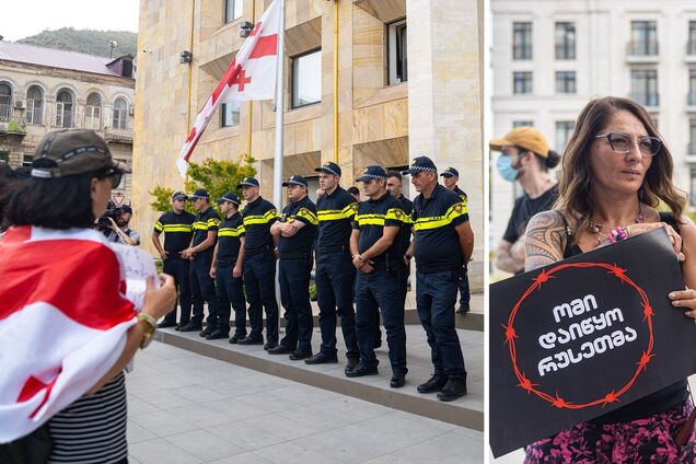 'Росія – окупант': у Тбілісі кілька тисяч грузинів нагадали уряду, хто розпочав війну у 2008 році. Фото