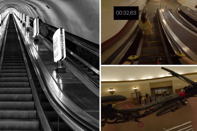 У Києві хлопець влаштував екстремальні гонки на найглибшій станції метро Європи: його шукає поліція. Відео