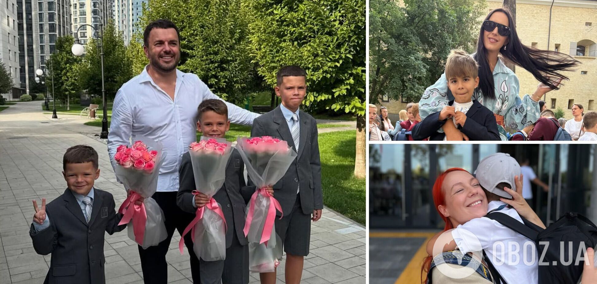 Решетніки в однакових костюмах, а син Цибульської в штанах з діркою: зірки показали своїх дітей-школярів на першому дзвонику. Фото