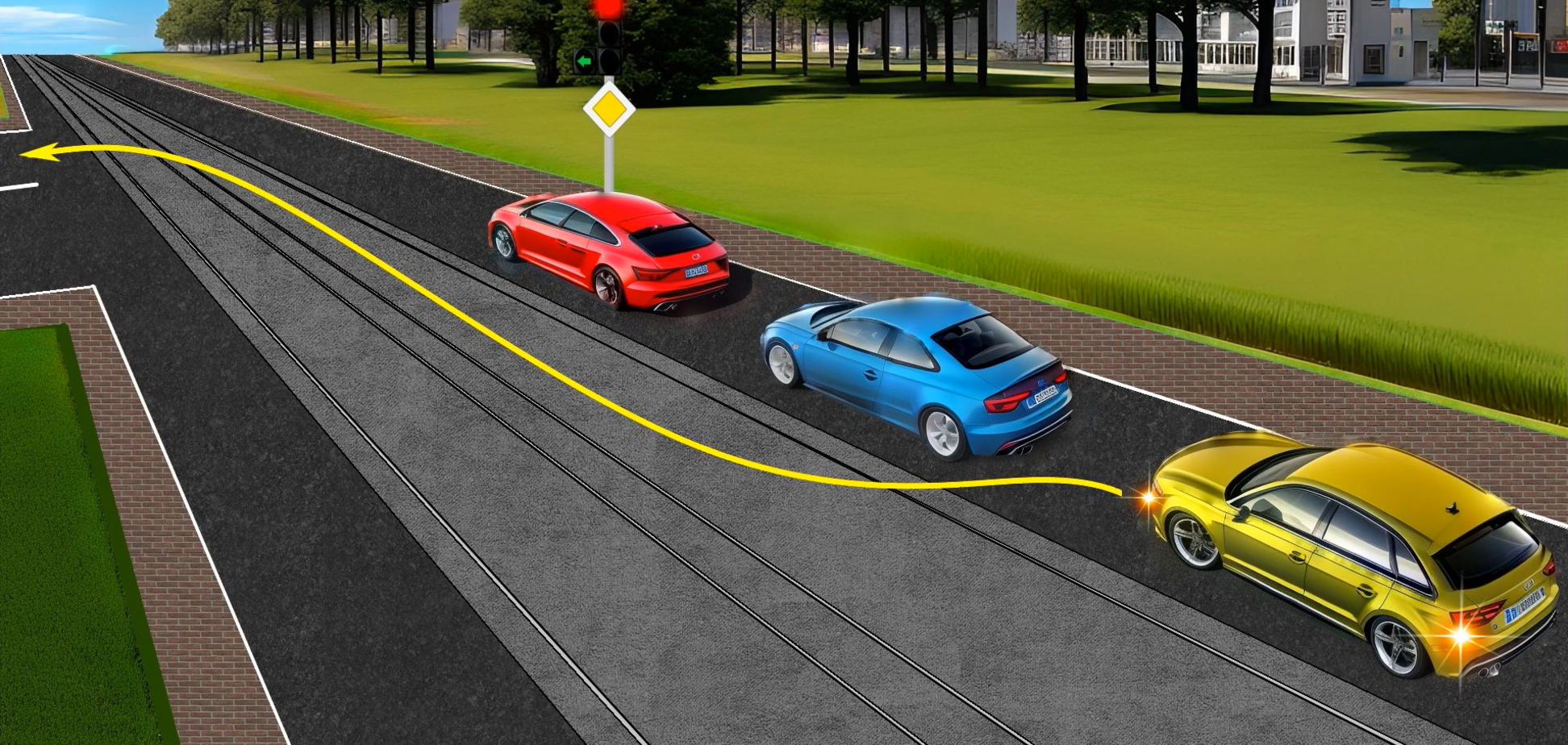 Можно ли так повернуть налево? Тест на знание ПДД