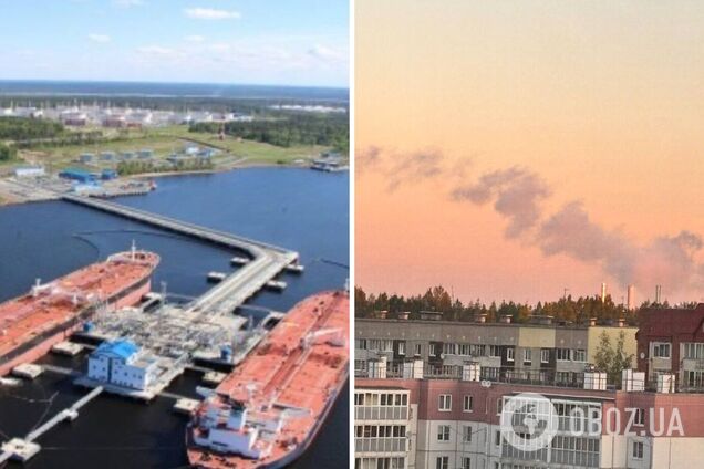 Під ударом був нафтоналивний порт: дрони атакували Ленінградську область, сталась пожежа. Відео