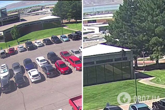 Прыгнул с крыши здания: ФБР показало кадры побега предполагаемого стрелка с места убийства Чарли Кирка. Видео