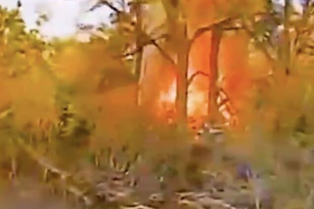 'Техника оккупантов пылает адским огнем': Порошенко показал, как 'Хищники высот' подбили дроном вражеский танк