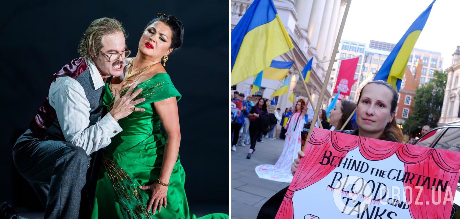 'У Королевского театра нет никакой порядочности': в Лондоне несмотря на протесты состоялась премьера оперы с путинисткой Нетребко. Фото