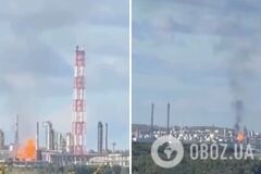 В Уфе украинские беспилотники поразили нефтеперерабатывающий завод: вспыхнул мощный пожар. Фото и видео