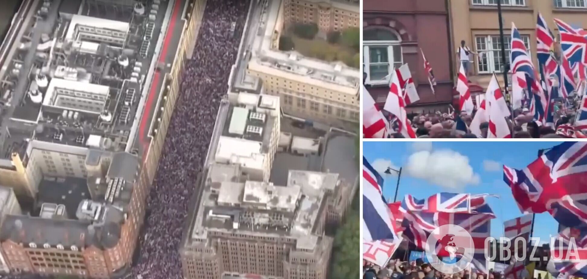 В Лондоне проходит многотысячный митинг против мигрантов и исламизации Британии