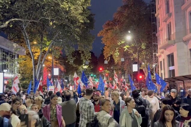 У Тбілісі відбуваються масові протести за європейський курс і безвіз. Відео