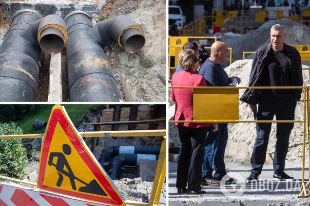 Підготовка до опалювального сезону: Кличко показав, як модернізують тепломережу на вулиці Діловій у Києві. Фото