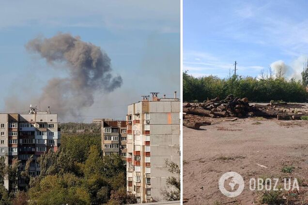 В оккупированном Донецке прогремели взрывы, поднялся дым: говорят о прилете по складу БК. Фото и видео