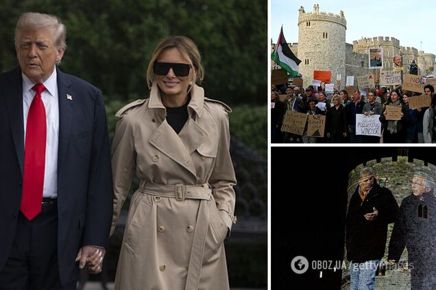 Трамп прибув з візитом до Британії, але не обійшлось без скандалу: до чого тут справа Епштейна. Фото і відео