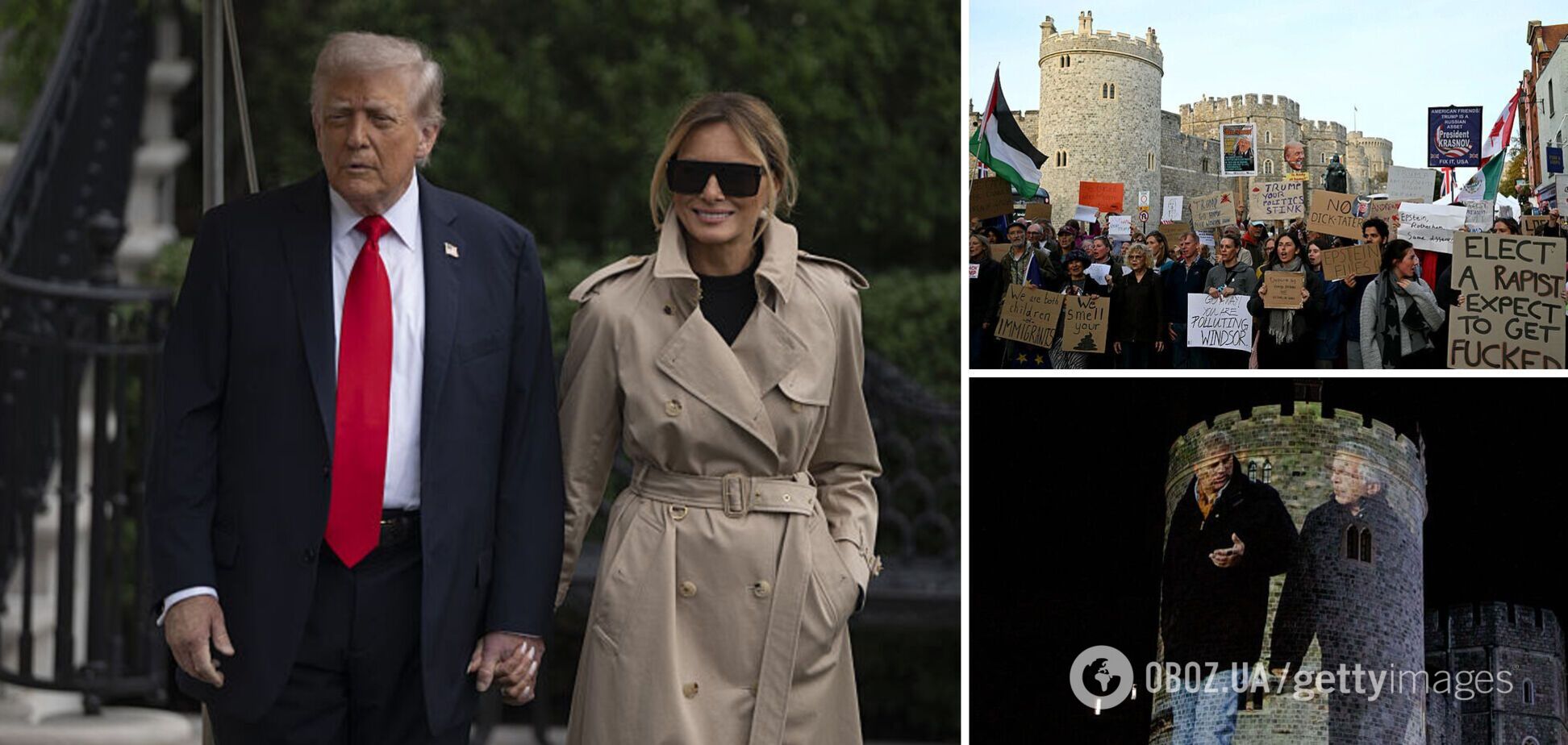 Трамп прибыл с визитом в Британию, но не обошлось без скандала: при чем здесь дело Эпштейна. Фото и видео