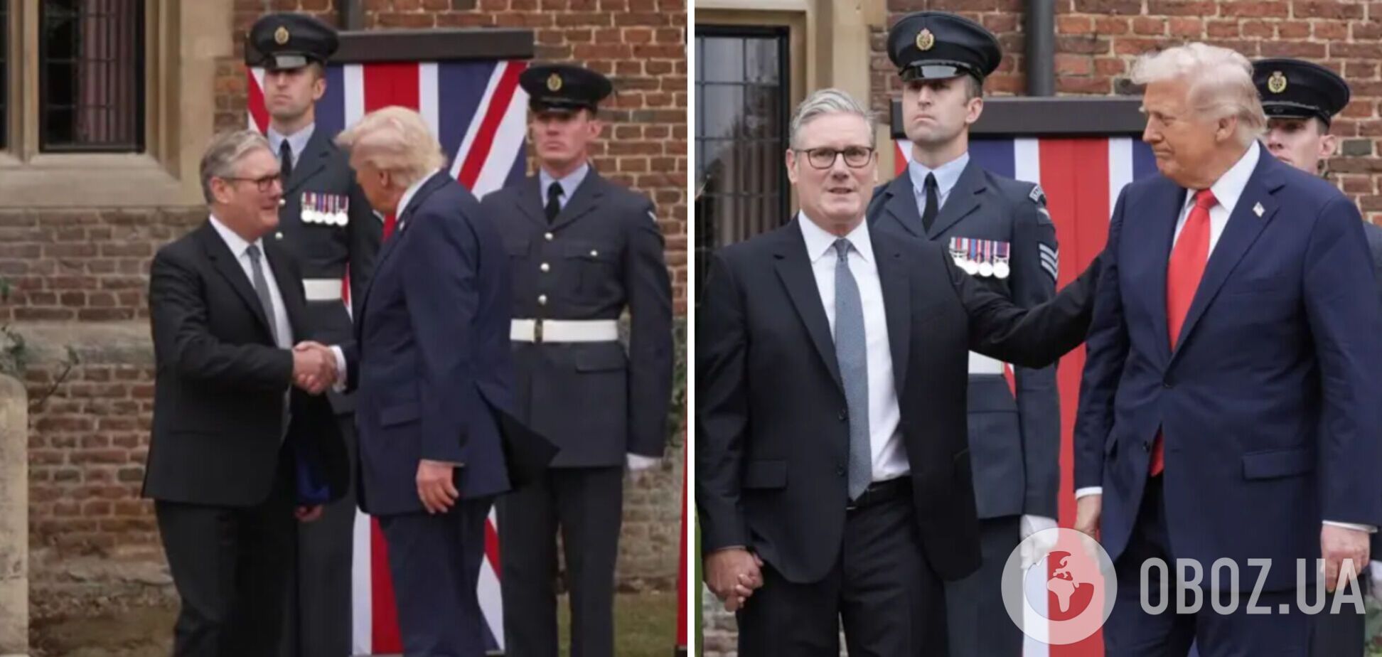 Кортеж из 15 авто и пылкое рукопожатие: Трамп прибыл на встречу со Стармером, готовятся важные заявления. Фото и видео