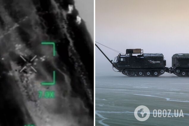 Ловушка на 'Витязя': воины ГУР на Тендровской косе 'поймали' многоцелевой тягач врага. Видео