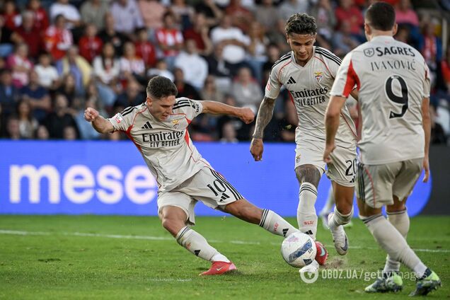 Судаков забил дебютный гол за 'Бенфику'. Видео