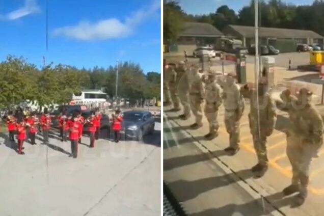 С отданием чести и оркестром: как провожают украинских воинов с учений в Великобритании. Видео