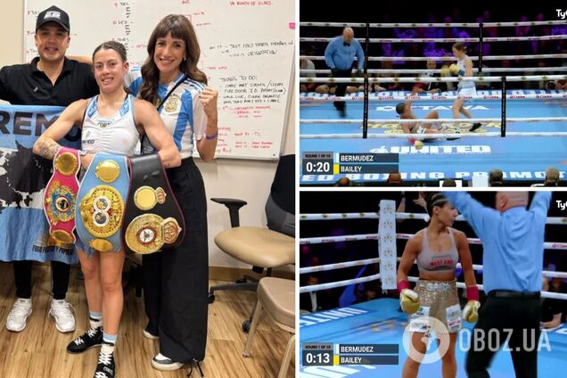 Непереможна чемпіонка сенсаційно програла нокаутом у першому ж раунді три пояси. Відео