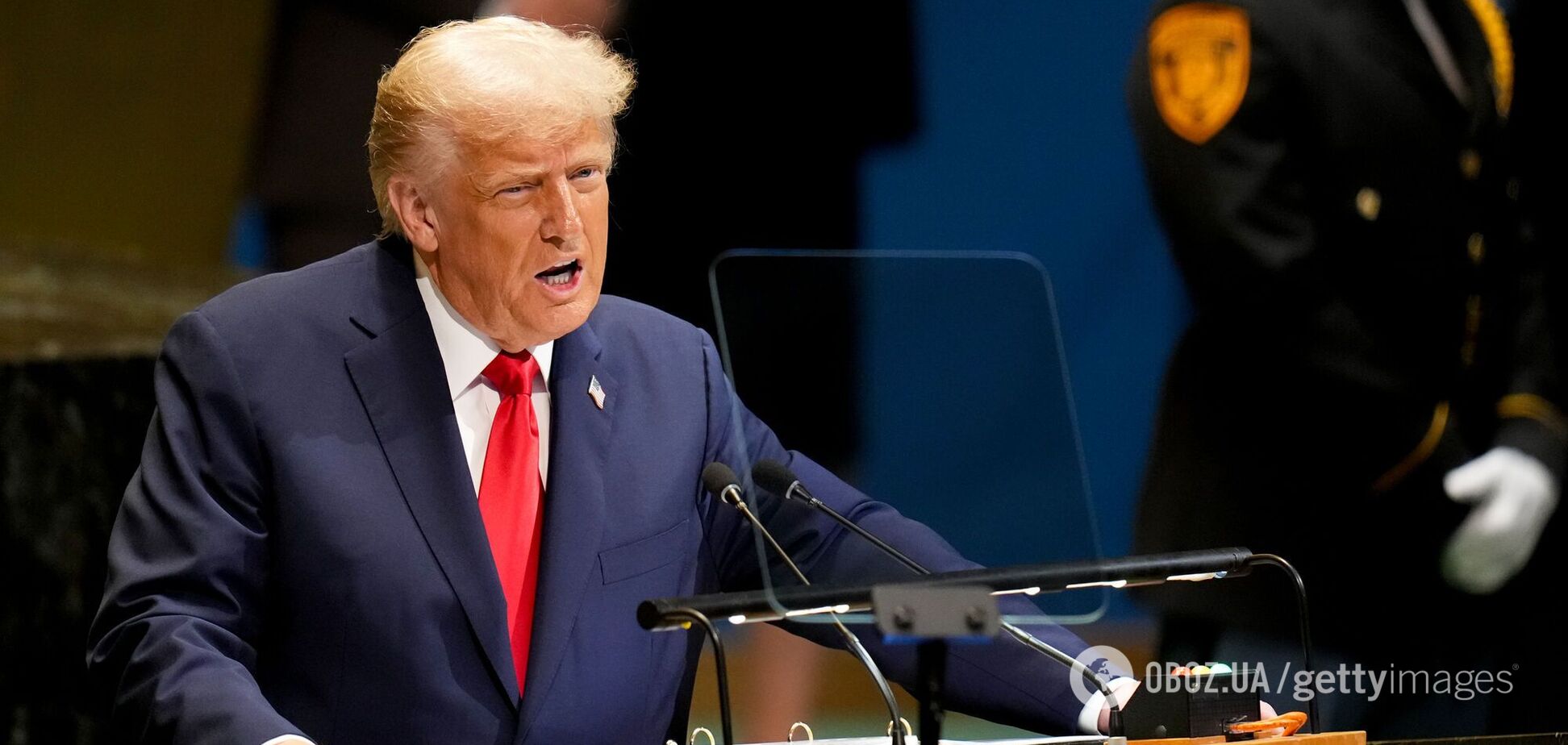Ілюстрація - виступ Дональда Трампа на Генасамблеї ООН у 2025 році