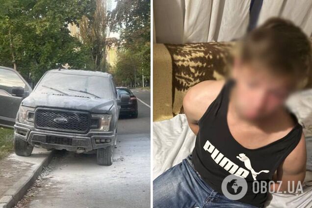 В Киеве задержали юношу, который планировал поджог военного авто, но спутал машины. Подробности и фото