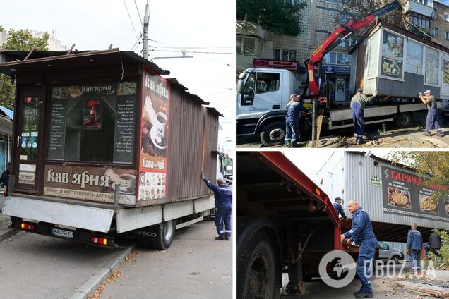 Простояли понад 20 років: у Києві демонтували частину МАФів на Подолі. Фото