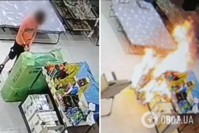 У Києві 6-річний хлопчик влаштував пожежу в гіпермаркеті. Подробиці, фото та відео