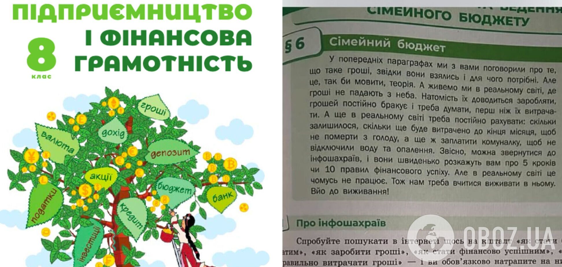 'Детей готовят к выживанию?' Украинцев озадачил параграф 'Семейный бюджет' в учебнике по финансовой грамотности
