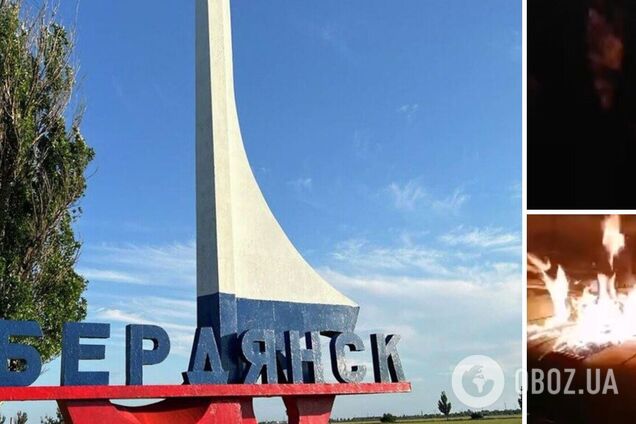 'Дерзкая операция': агент 'Атеш' сжег две единицы военной техники оккупантов в районе Бердянска. Фото и видео