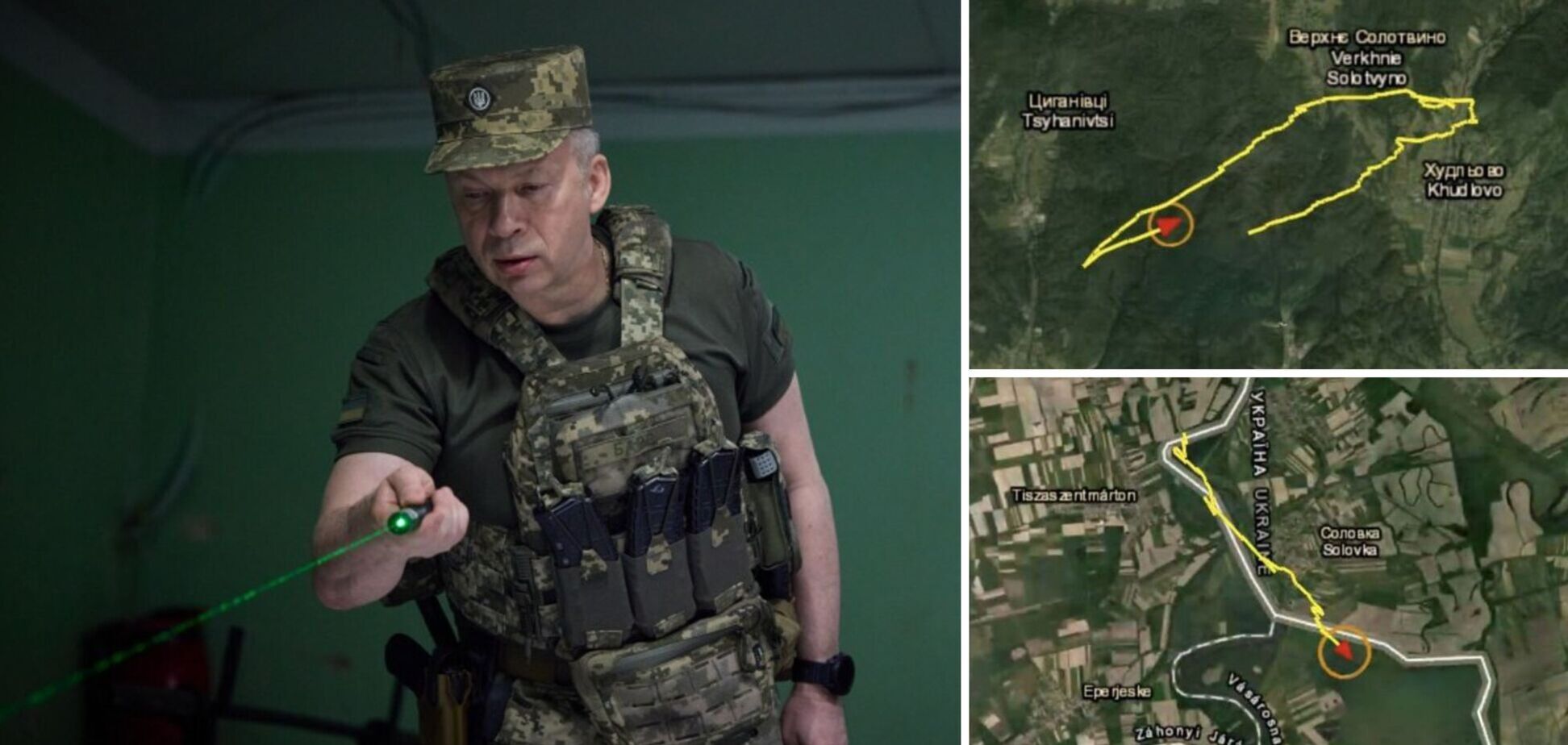 Над Закарпатьем дважды зафиксировали пролет венгерского дрона: в Генштабе ВСУ показали карту