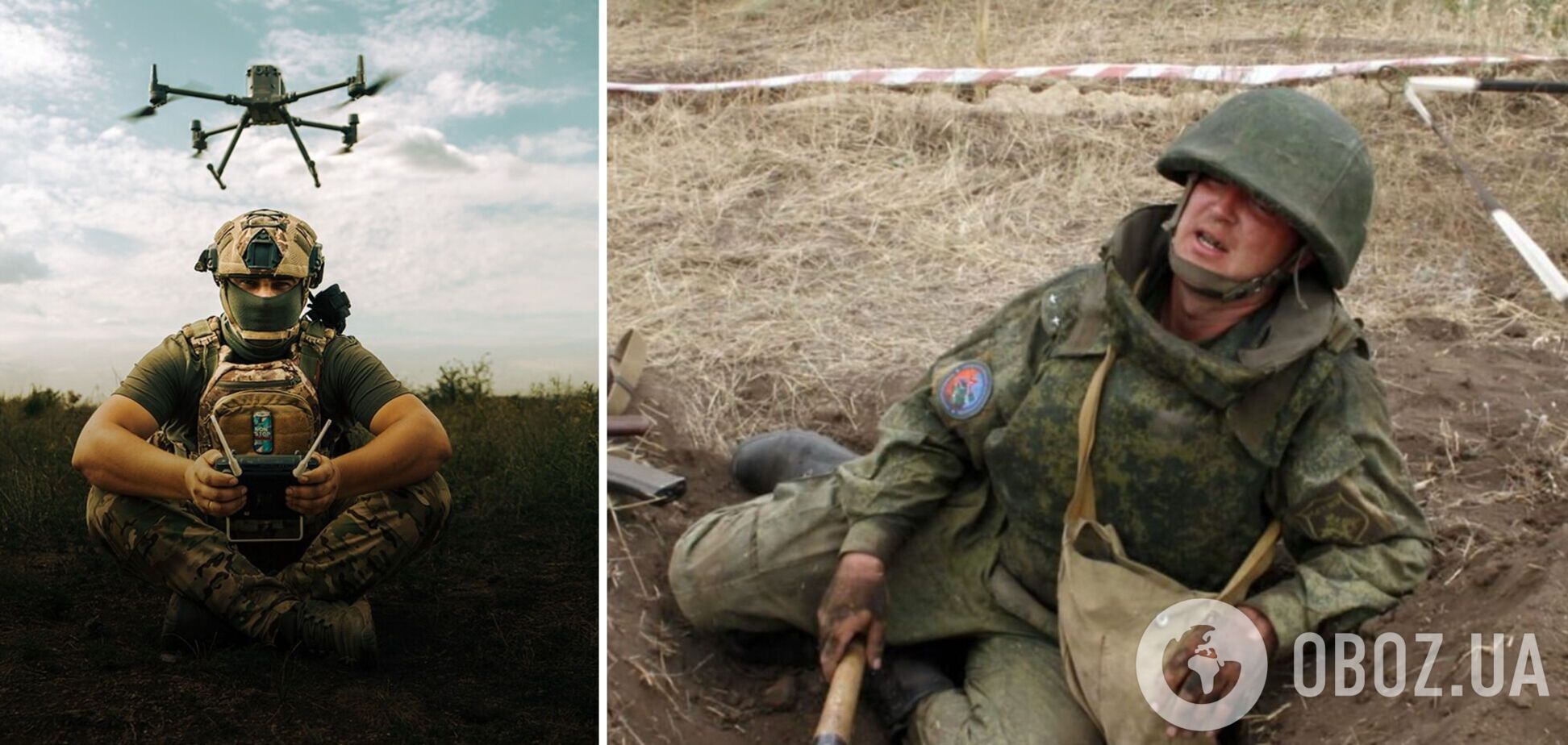 Не растерялись: украинские воины взяли в плен оккупанта неработающим дроном. Видео