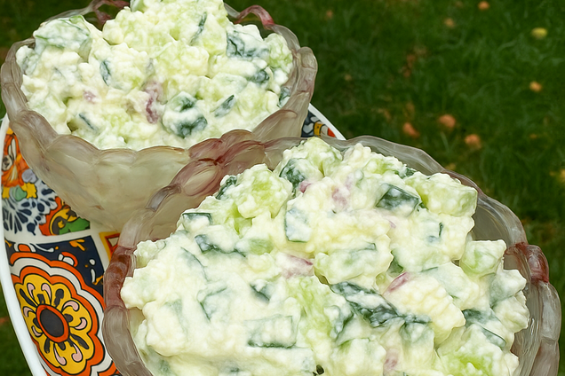 Смачний білковий салат з огірками та кисломолочним сиром: чим заправити