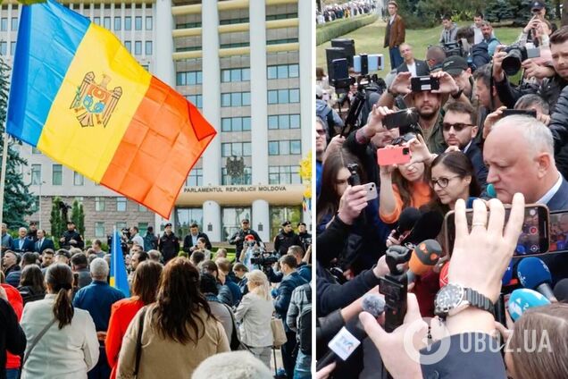 'Украина здесь командовать не будет': в Молдове пророссийские силы устроили акцию после выборов, но есть 'нюанс'. Фото и видео