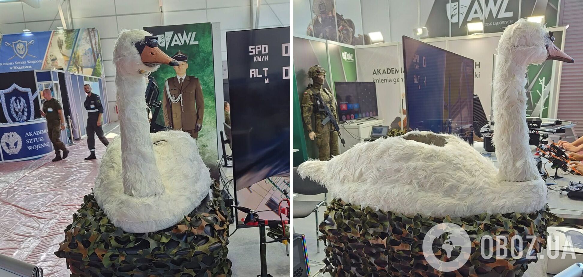 Оружие НАТО: в Польше представили дрон Kaczka, замаскированный под лебедя. Фото