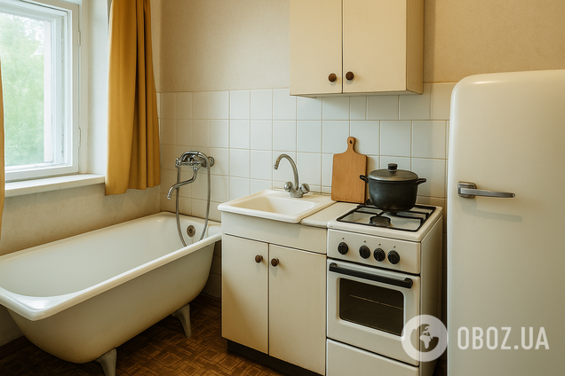 Зачем в СССР ванну ставили на кухне: причина очень проста