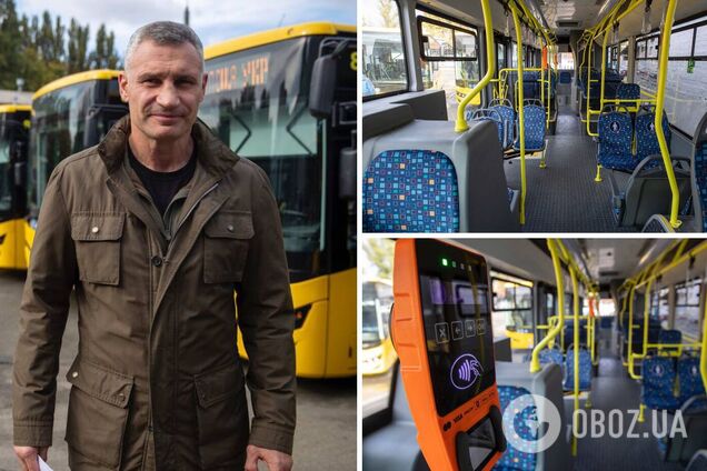 С камерами, кондиционерами и LED-освещением: Кличко показал новые современные автобусы, которые уже вышли на рейсы в Киеве. Фото