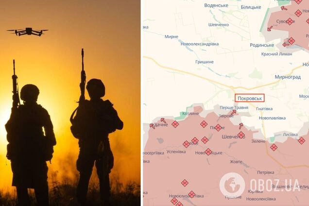 Продвижения россиян в Зверево нет: в ОСГВ 'Днепр' рассказали, что происходит на Покровском направлении. Карта