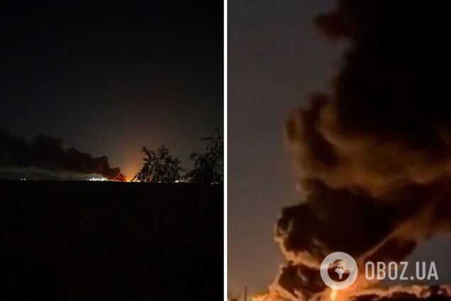 В окупованому Луганську спалахнула нафтобаза після атаки дронів. Фото й відео