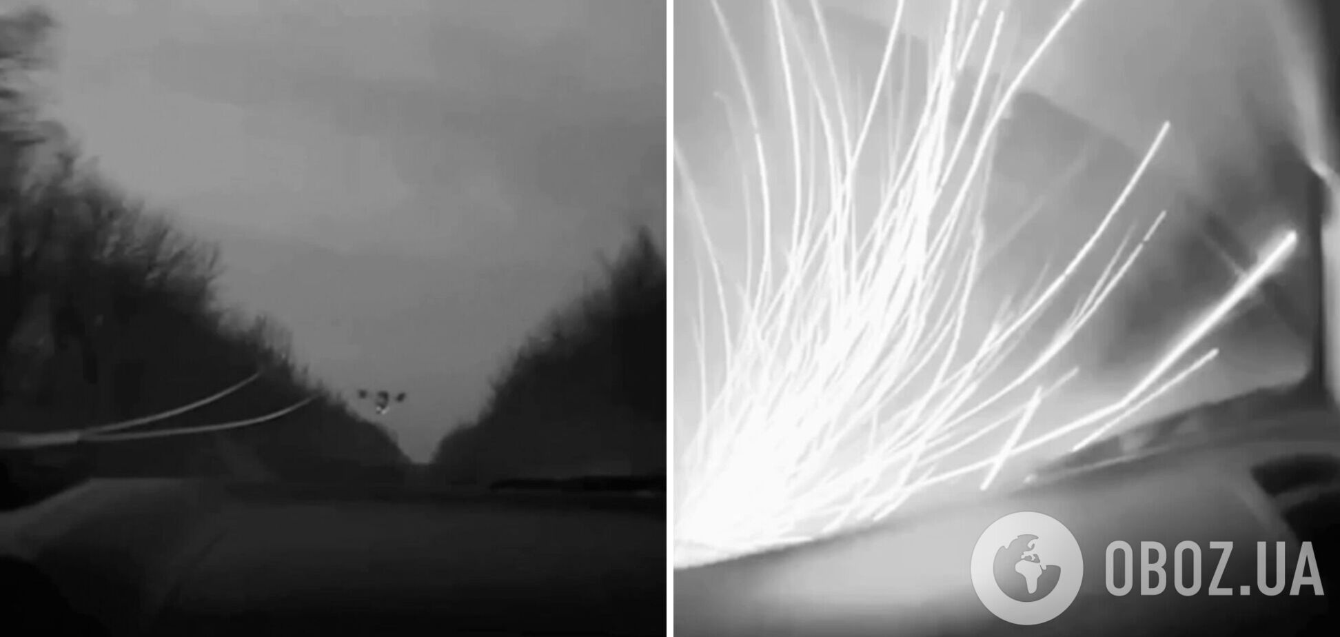 На Сумщині ворожий FPV-дрон влучив у лобове скло авто українських воїнів і не вибухнув: момент потрапив на відео