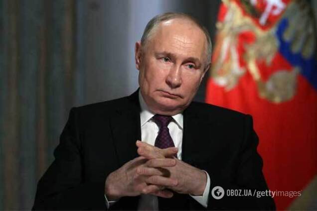 Российский диктатор Владимир Путин. Иллюстрация