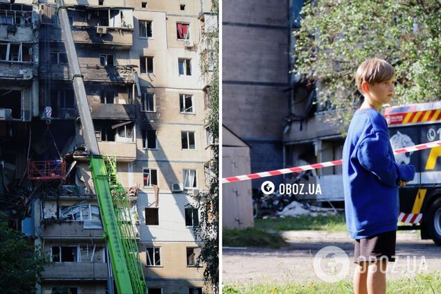 Постраждали кілька поверхів, під завалами шукають людину: Кличко показав зруйнований будинок у Києві. Відео