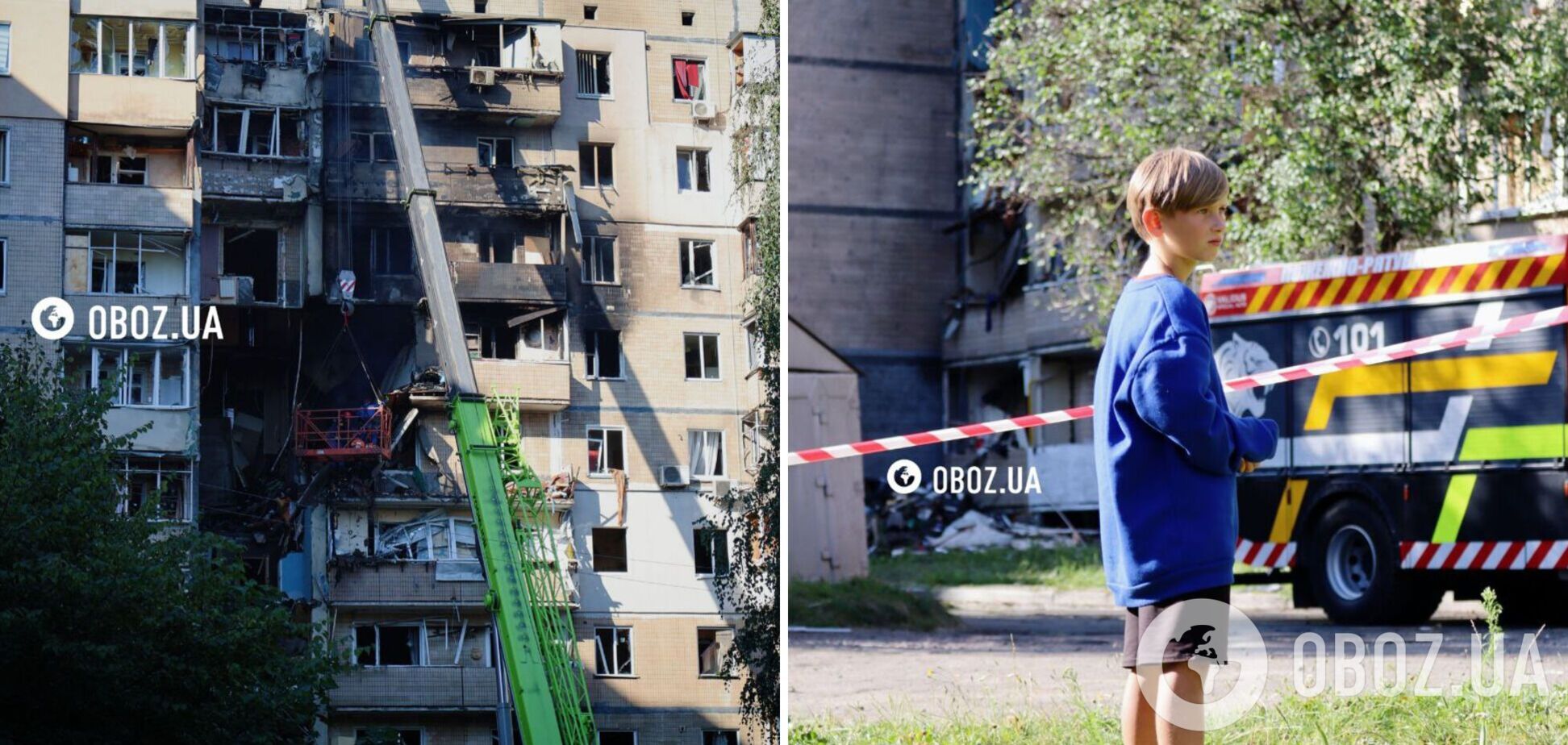 Пострадали несколько этажей, под завалами ищут человека: Кличко показал разрушенный дом в Киеве. Видео