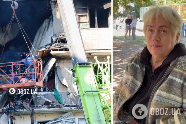 'Зятя до сих пор ищут': киевлянка, в чью квартиру попал вражеский дрон, чудом выжила. Видео