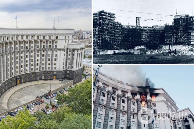 Мав містити тюрму у дворі: чим відомий і який вигляд мав Кабмін, що був пошкоджений обстрілом РФ. Фото