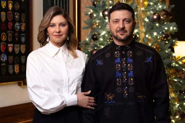 Підтримали українське: скільки коштують нові вишиванки Володимира та Олени Зеленських, які вони показали на Новий рік